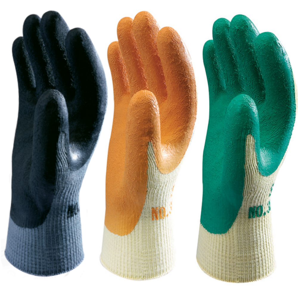 Showa 310 Heavy Work Latex Grip Glove Natural Rubber Palm Coated