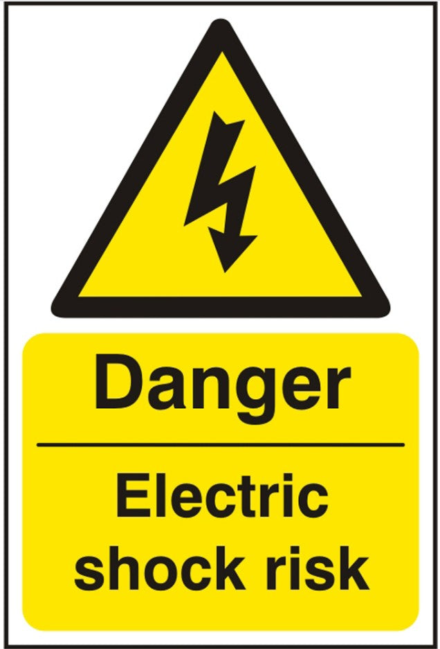 Danger Electric Shock Risk (SAV) 20x30cm Safety Sign