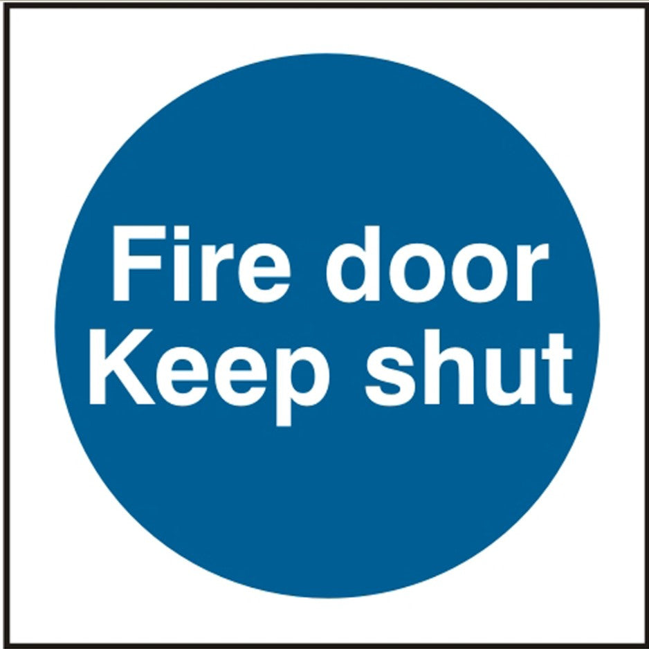 Fire door Keep shut (SAV) 10x10cm Safety Sign
