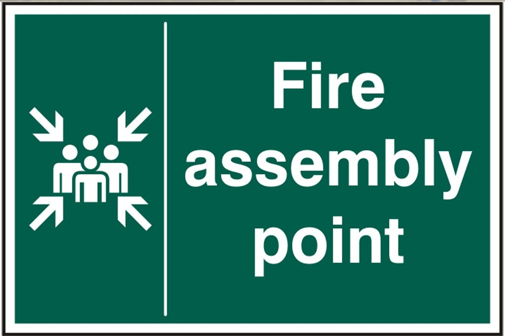 Fire assembly point 20 x 30cm Safety Sign Rigid PVC