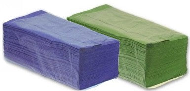 Green C-Fold Hand Towels 1Ply Recycled Paper 2640 Sheets