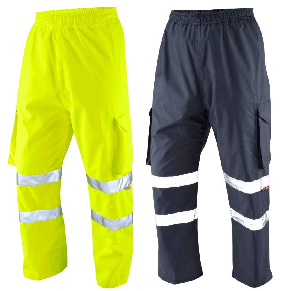 Leo Workwear L01 Appledore Waterproof Navy Overtrousers Cargo Pocket