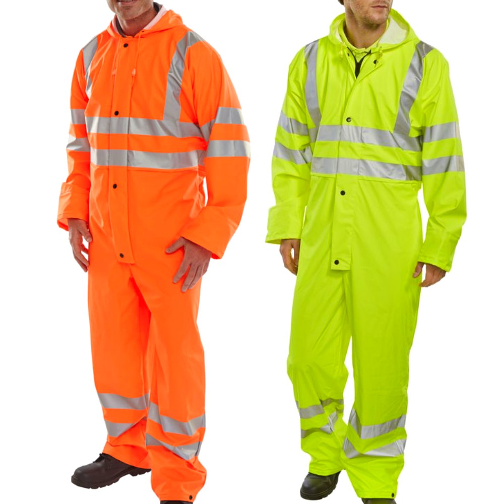 Beeswift Hi Vis Coverall Yellow Waterproof Breathable Class 3