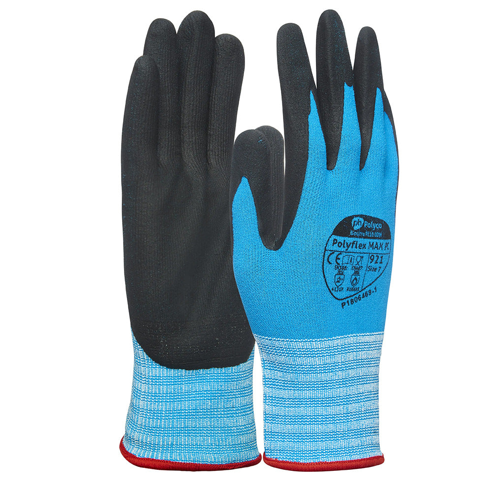 Polyco Polyflex MAX PC Nitrile Work Gloves Heat Resistant Food Safe