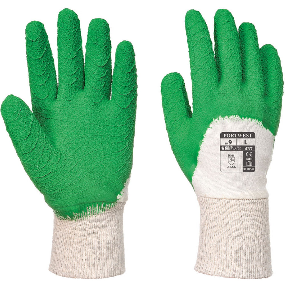 END OF LINE Crinkle Latex Knuckle Coated Work Gloves