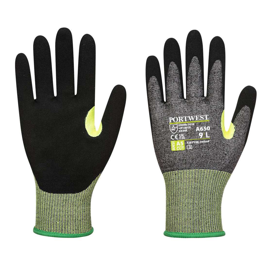 Portwest Cut Level E Nitrile Gloves A650 ANSI A5 Safety Work Gloves