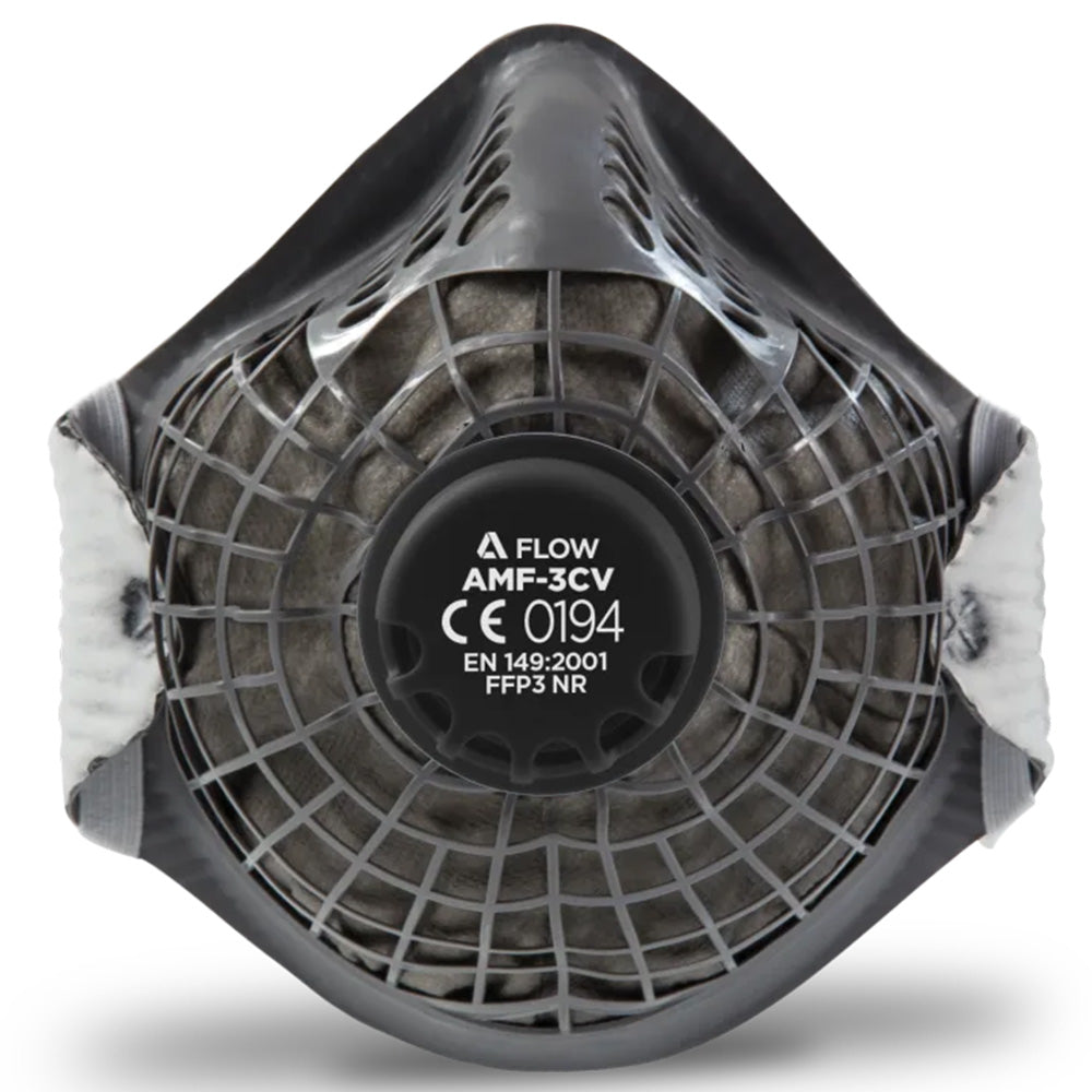 Alpha Flow FFP3 Face Mask Valved Respirator with Activated Carbon x 10