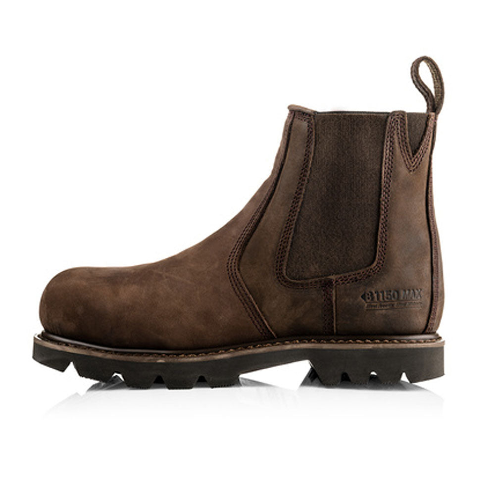 Buckbootz B1150 Hard as Nails Safety Dealer Boot Chocolate Oil
