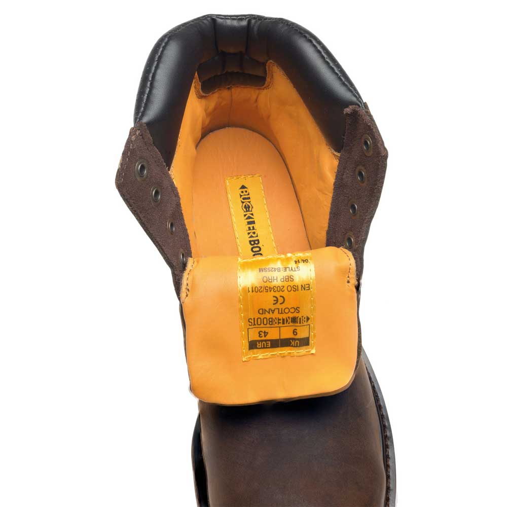 Buckbootz B425 Hard as Nails Dark Brown Leather Safety Boot Goodyear Welted