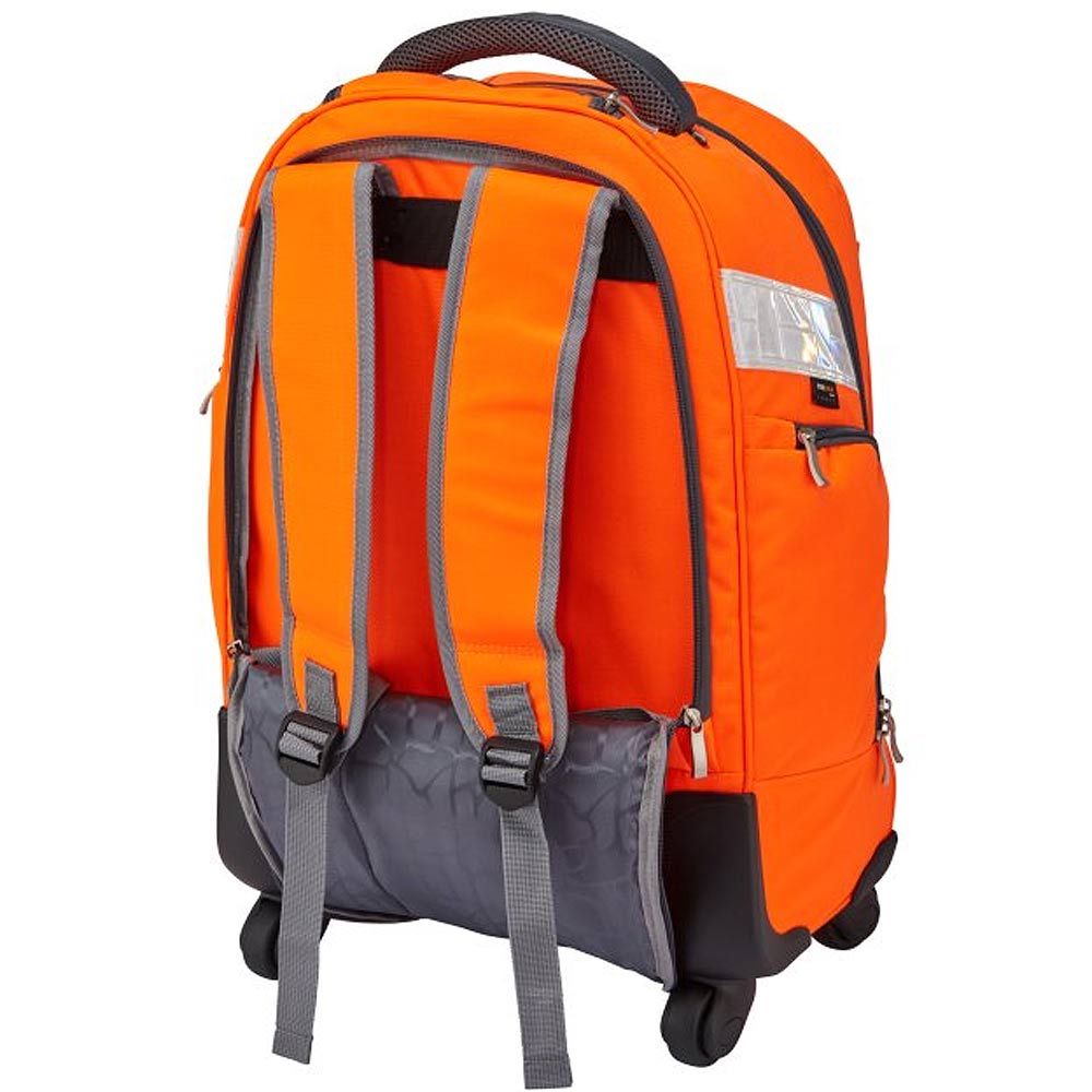 Pulsar Protect Trolley Backpack Hi Vis Orange Wheeled Laptop Bag