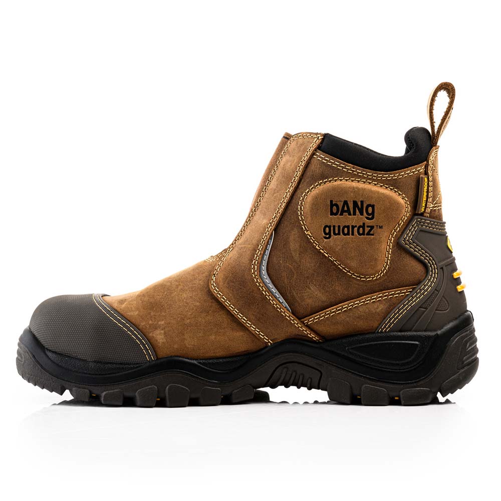 Buckbootz BSH014BR Buckshot Brown Safety Dealer Boot Ankle Protection