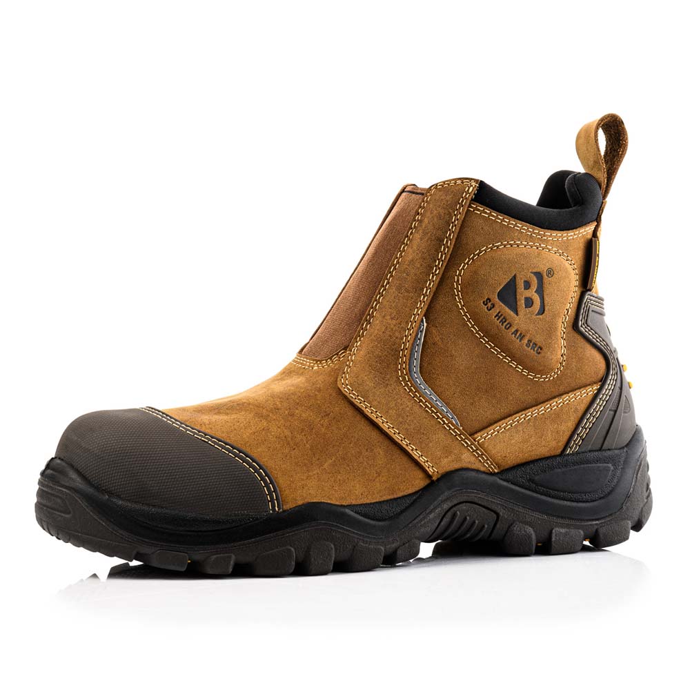 Buckbootz BSH014BR Buckshot Brown Safety Dealer Boot Ankle Protection