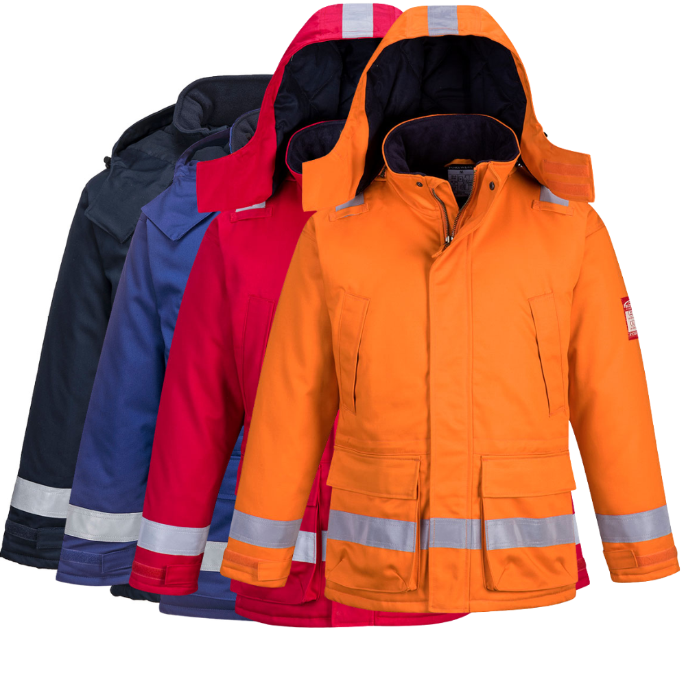Portwest FR59 Bizflame Winter Jacket Flame Resistant Anti-Static Work Coat
