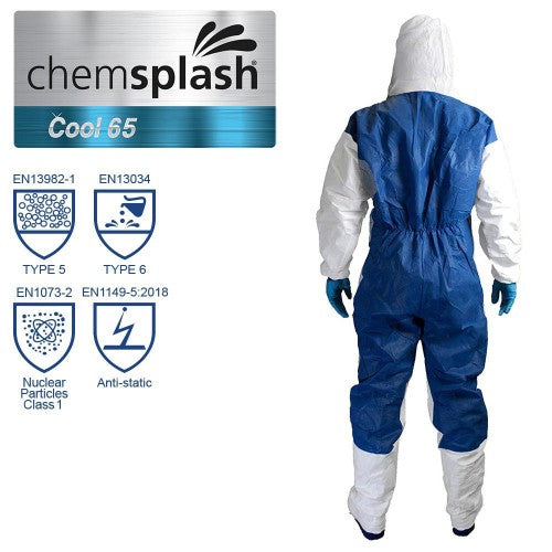 Chem Splash COOL 65 Coverall Type 5/6 Chemical Splash Protection Suit