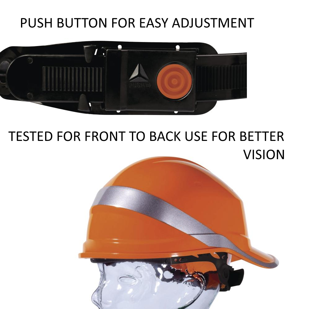 Delta Plus DIAMOND V Safety Helmet ABS Baseball Cap Design 8-Point Harness