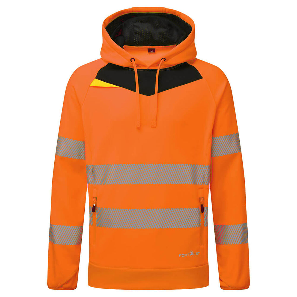 Portwest Hi Vis Hoodie DX4 Orange Yellow Overhead Fleece