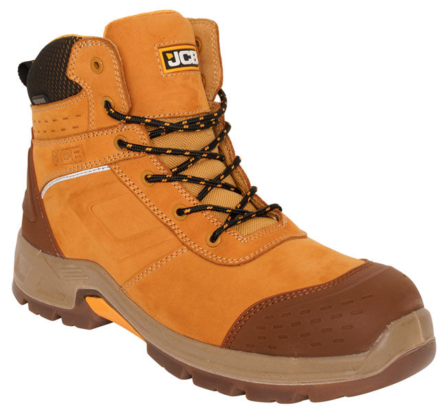 JCB FastTrack Safety Boots Honey S3 Waterproof Steel Toe Cap Work Boots