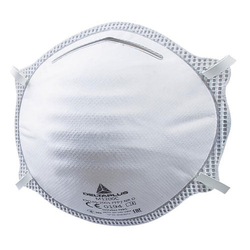 FFP2 Non Valved Dolomite Respirator Deltaplus Cup Shaped Face mask x 20