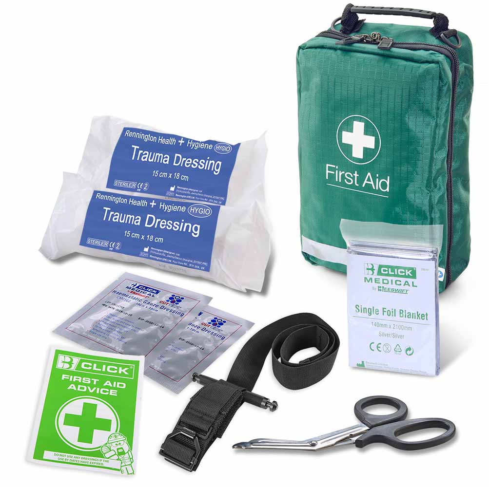 Click Medical Critical Injury Bag Low Risk BS8599-1:2019 Trauma Kit