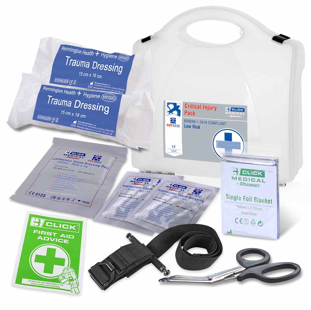Click Medical Critical Injury Box Medium Risk BS8599-1:2019 Trauma Kit