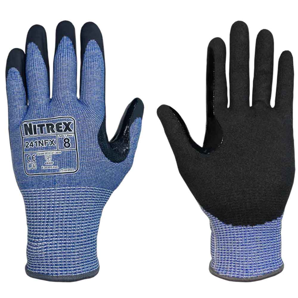 Unigloves Nitrex 241NFX Cut Resistant Gloves Level F Oil Grip