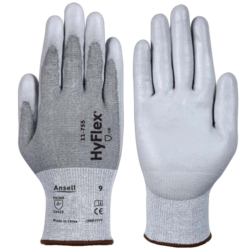 Ansell HyFlex 11-755 Cut Resistant Gloves ANSI A5 Touchscreen Compatible