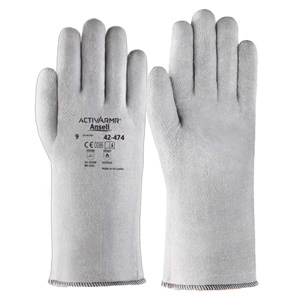 Ansell ActivArmr 42-474 Heat Resistant Gauntlet Gloves 250°C Industrial