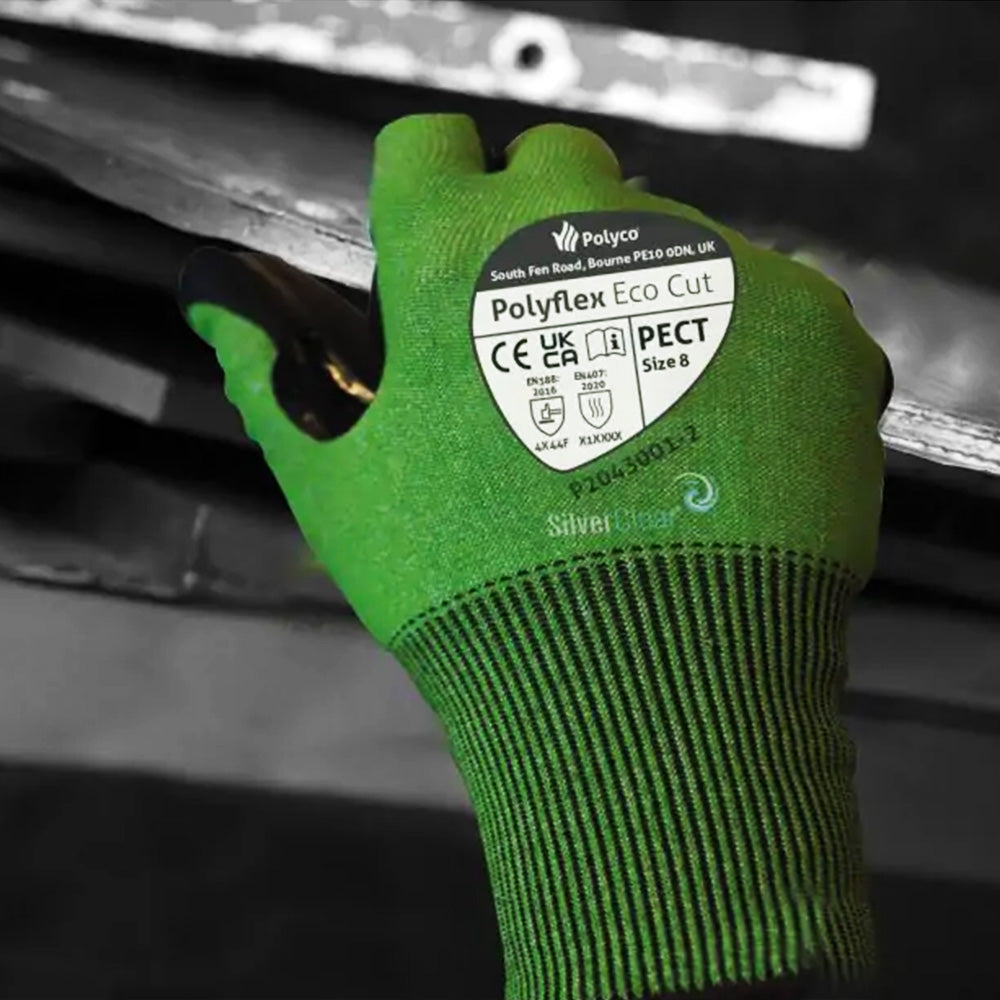 Polyco Polyflex ECO Cut Resistant Gloves Level F Touchscreen Work Gloves
