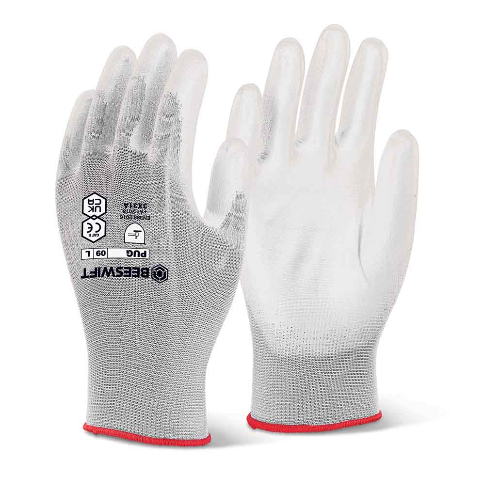 Click 2000 PU Coated Gloves Nylon Lightweight Work Gloves