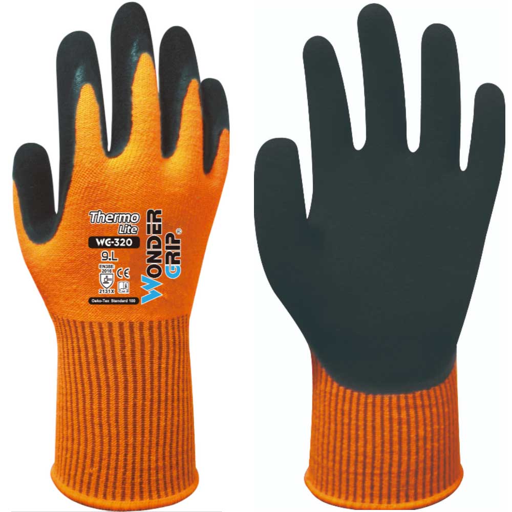 Wondergrip WG-320O Thermo Lite Cold Handling Gloves High-Vis Orange