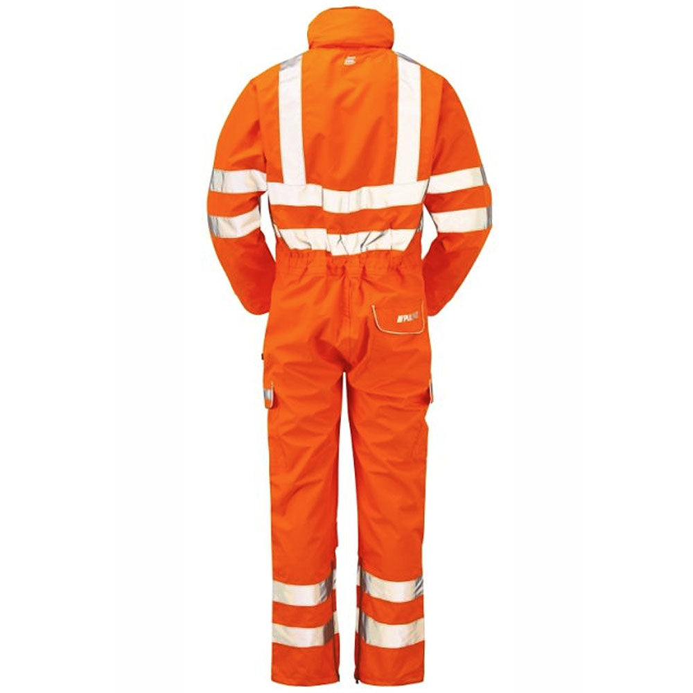 Pulsar Hi Vis Waterproof Coverall Orange Rail Spec or Yellow Class 3