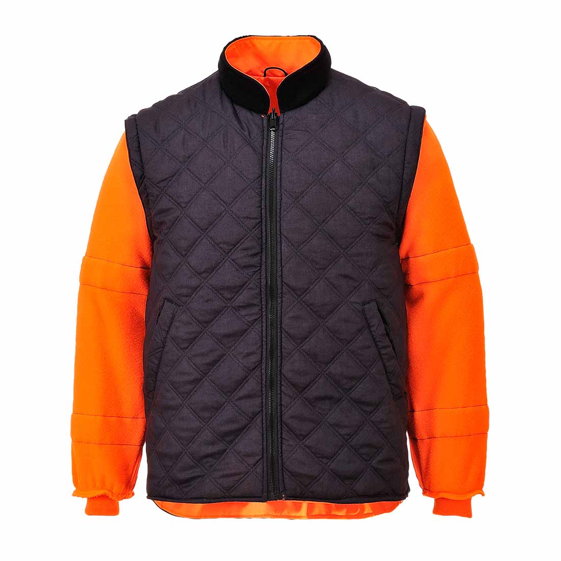 Portwest RT27 Hi Vis 7-in-1 Traffic Jacket Orange Railway Spec