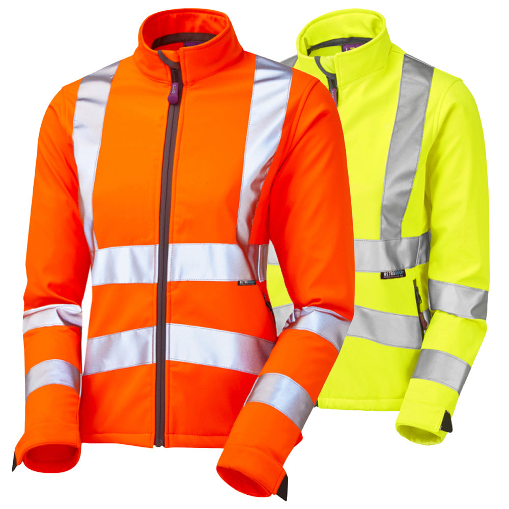 Leo Honeywell Hi Vis Softshell Jacket EcoViz Ladies Workwear
