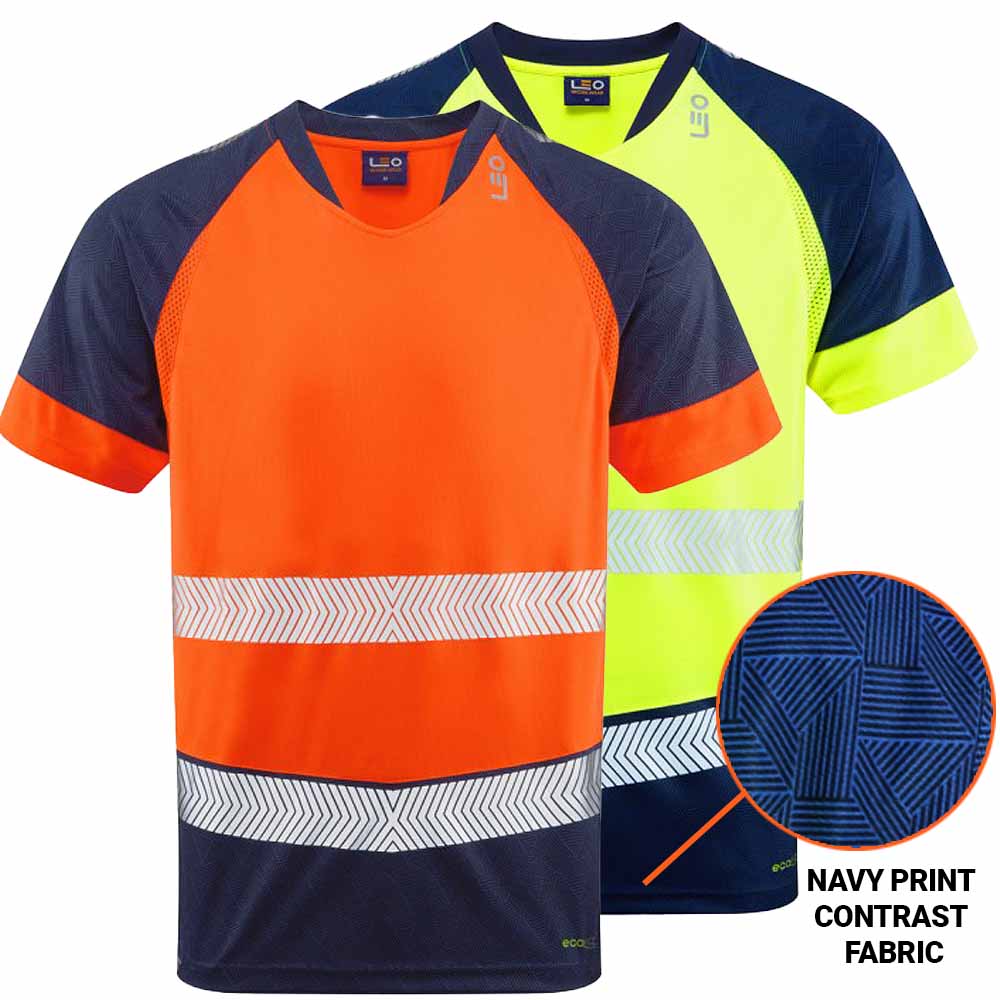 Leo Forda EcoViz Breathable Dual Colour Hi Vis T-Shirt
