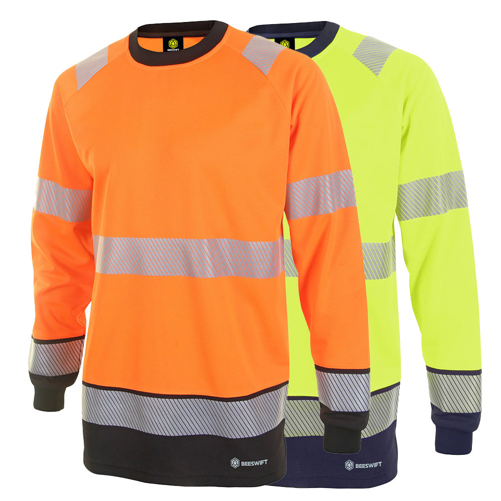 Beeswift Deltic Hi-Vis Class 3 Dual Colour Long Sleeve T-Shirt