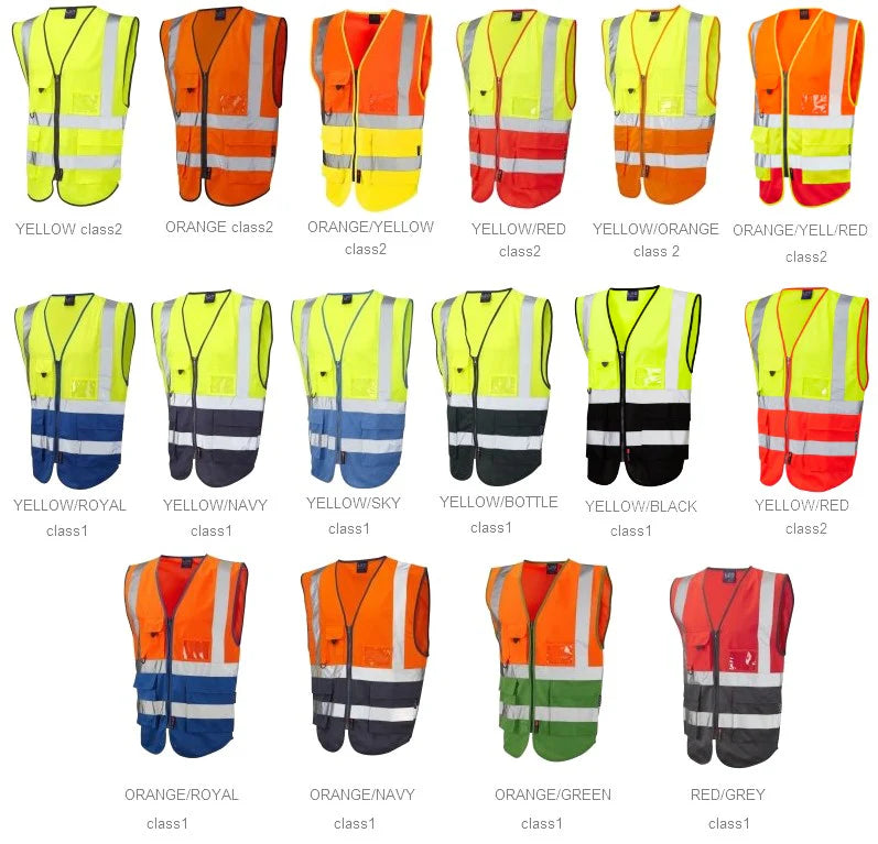 Leo Workwear Hi Vis Waistcoat EcoViz Recycled Class 2 Executive Vest