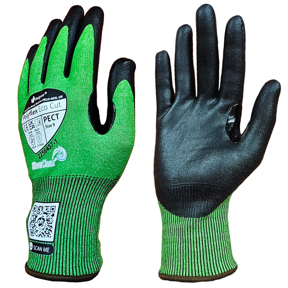 Polyco Polyflex ECO Cut Resistant Gloves Level F Touchscreen Work Gloves