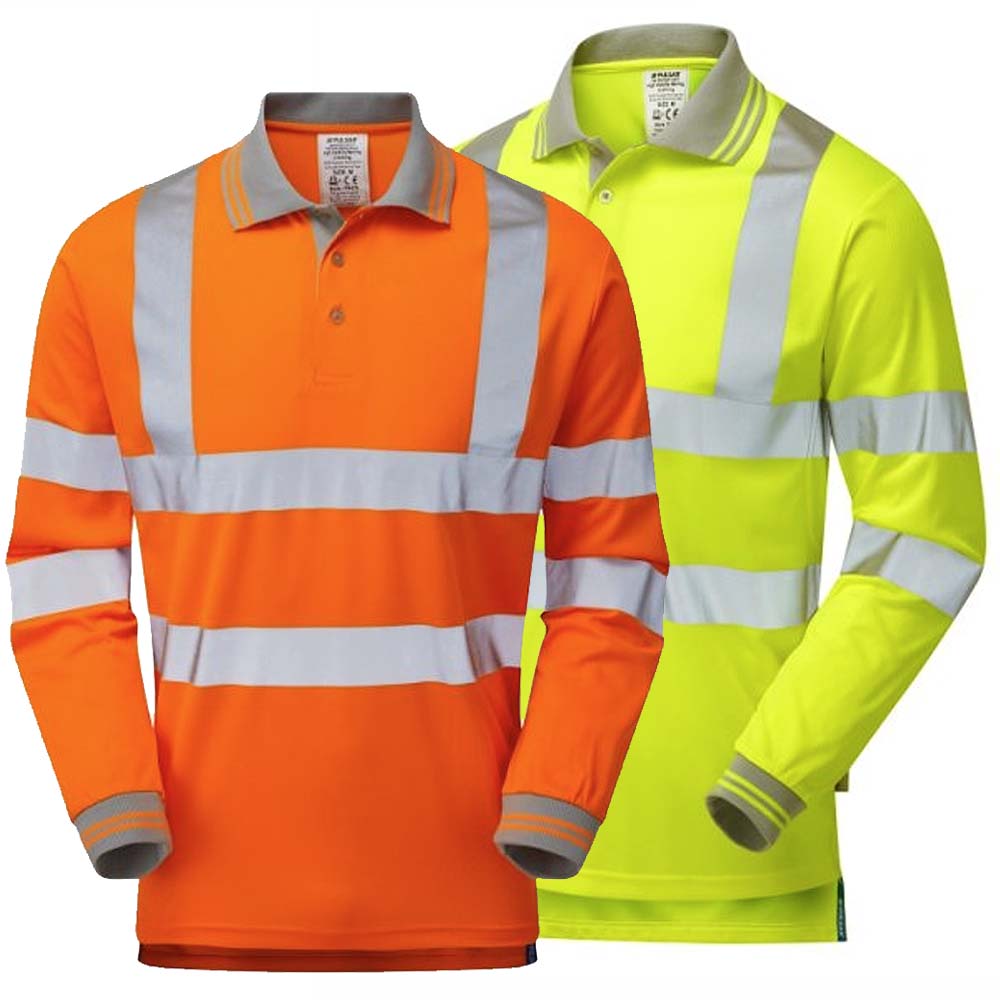 Pulsar Protect Hi Vis Breathable Long Sleeve Polo Shirt