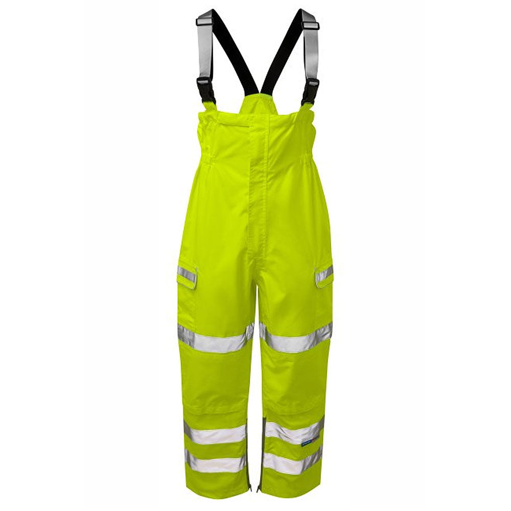 Pulsar Protect Hi Vis Waterproof Salopette Orange Rail Compliant