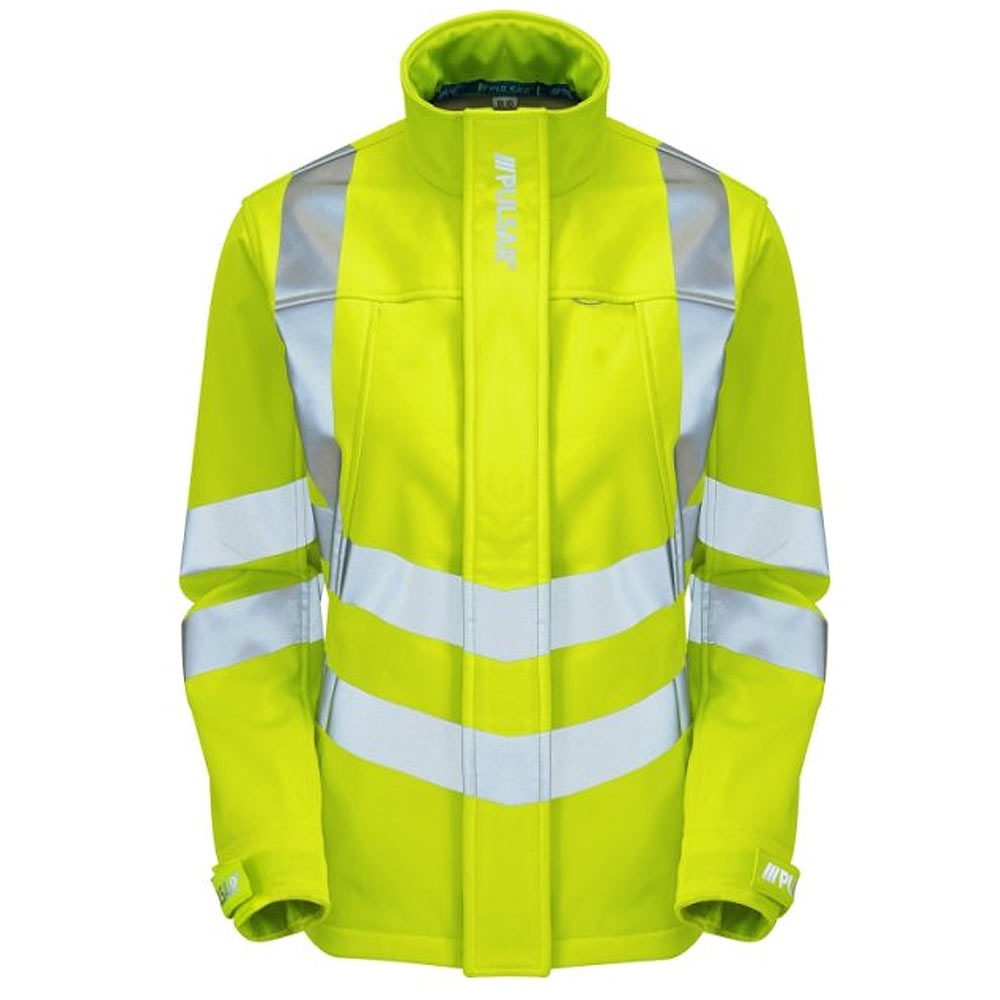 Pulsar Protect Women's Hi Vis Softshell Jacket Orange Windproof Work Jacket