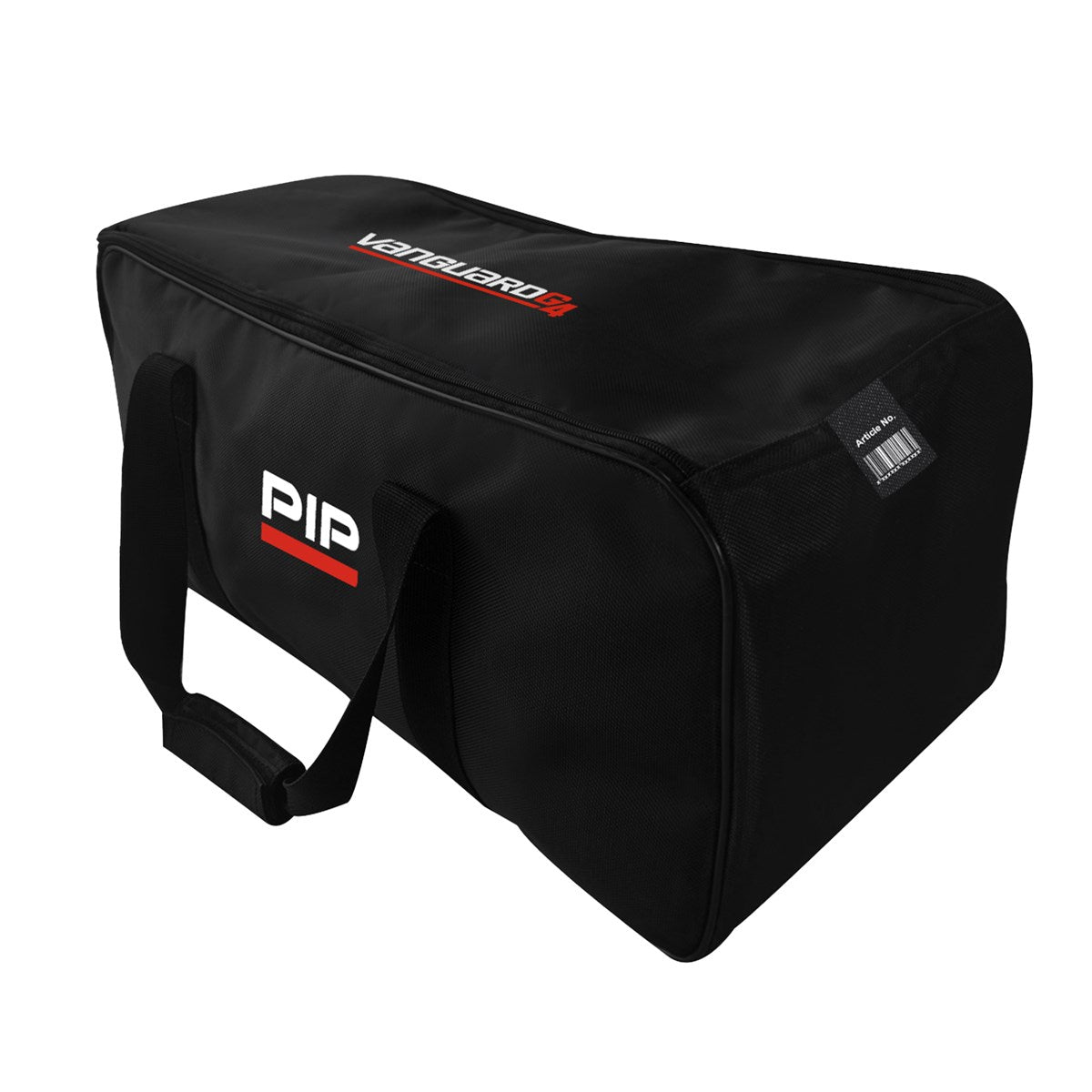 Black carrying bag with visible branding on a white background