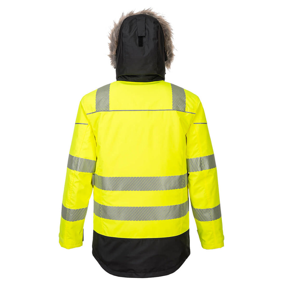 Portwest PW369 Hi Vis Winter Parka Jacket Waterproof Thermal Protection