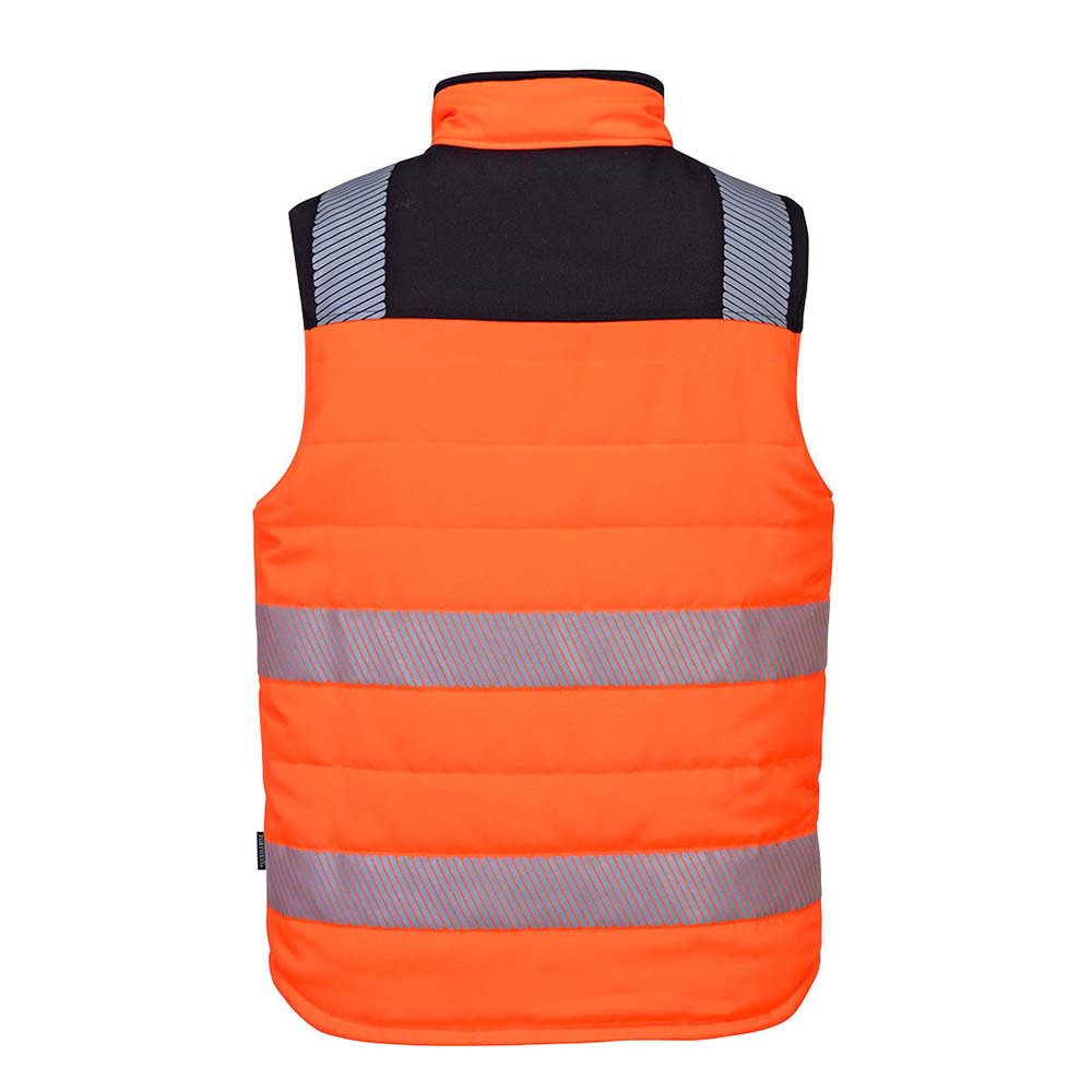 Portwest Hi Vis Body Warmer Reversible Orange or Yellow Gilet For Work