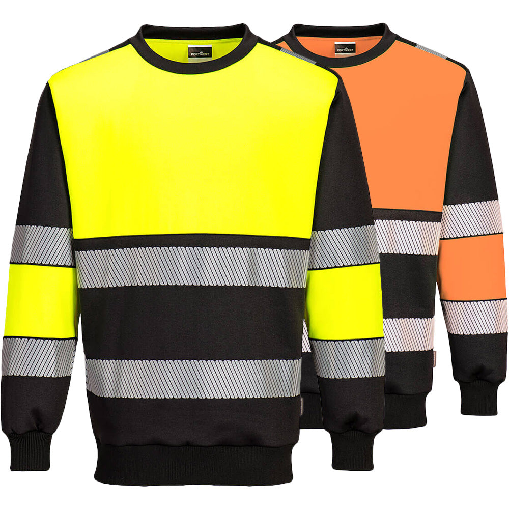 Portwest Hi Vis Sweatshirt Unisex Workwear