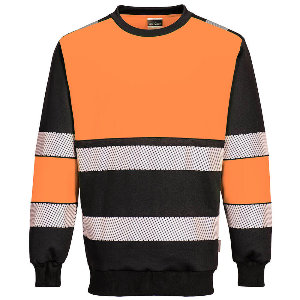 Portwest Hi Vis Sweatshirt Class 1 PW3 Reflective Work Sweatshirt