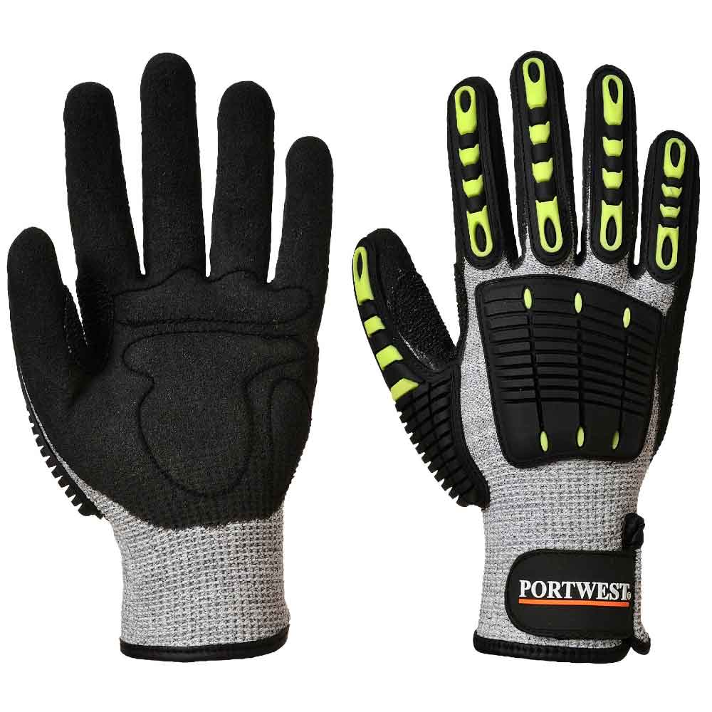 Portwest Impact Cut Resistant Work Gloves A4 Level 2 Heavy Duty