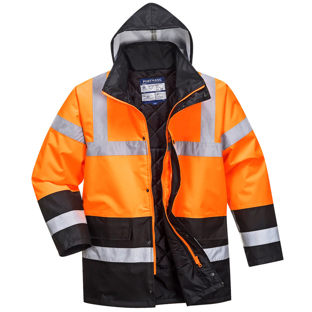 Portwest Hi Vis Traffic Jacket Waterproof Extreme Cold Winter Coat