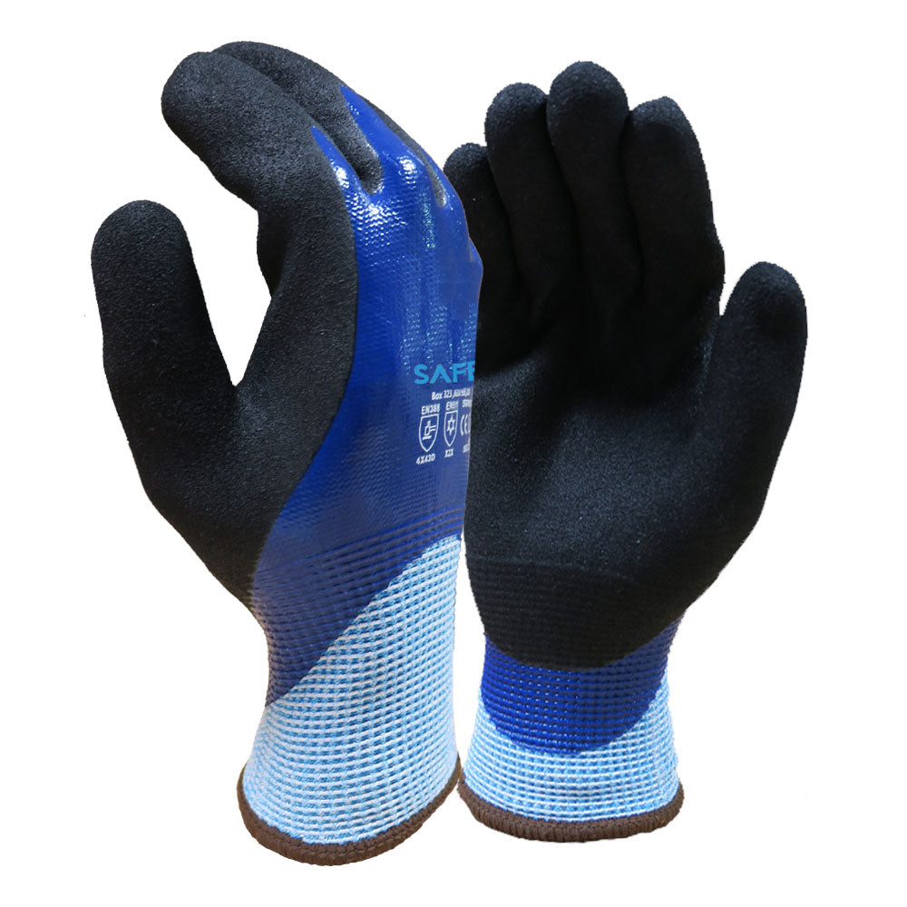 Safe T Sandy Nitrile Thermal Gloves Cut D Waterproof -30°C