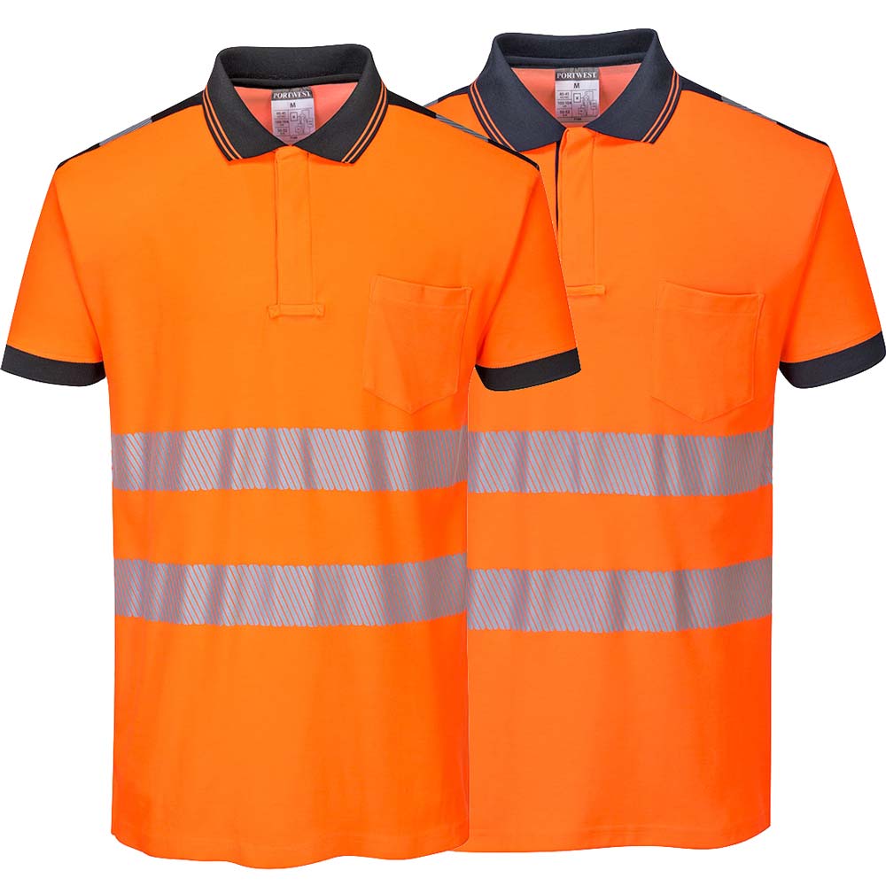 PW3 Hi-Vis Orange Cotton Comfort Polo Shirt
