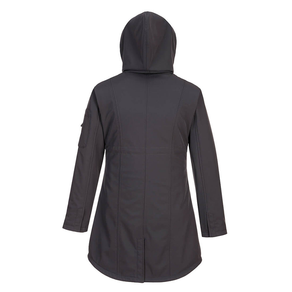 Portwest Carla Women's Hooded Softshell Jacket Water Resistant Breathable